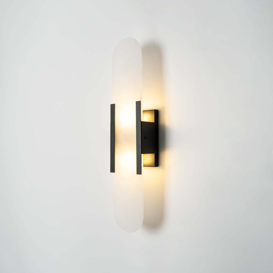 Alabast Væglampe, Aflang Design