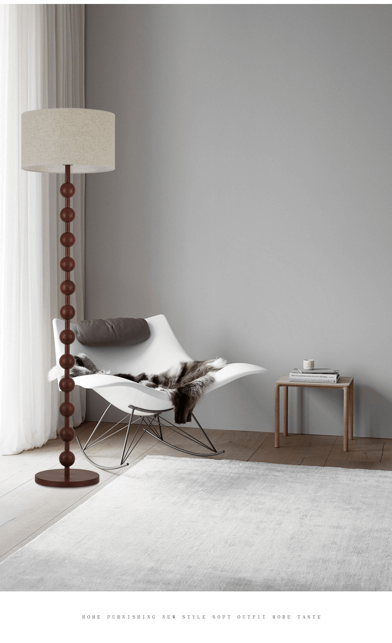 Elegant Gulvlampe i Træ - Japandi Stil