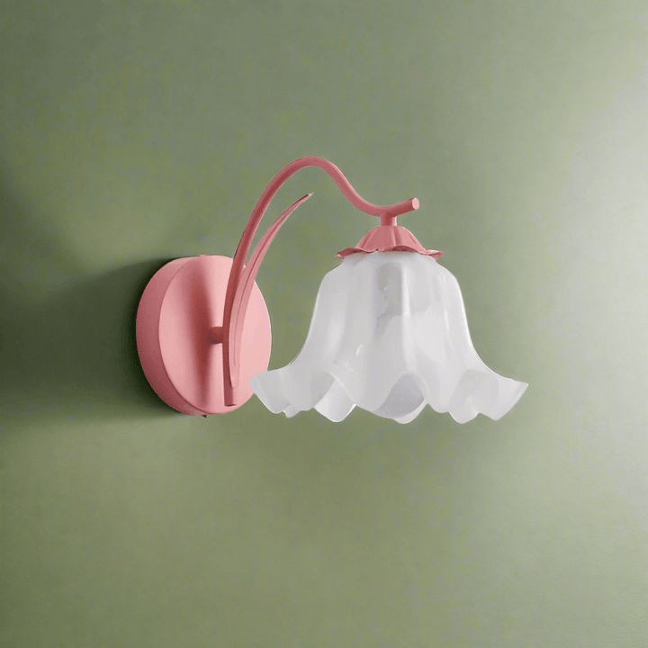 Elegant Retro Blomster Væglampe