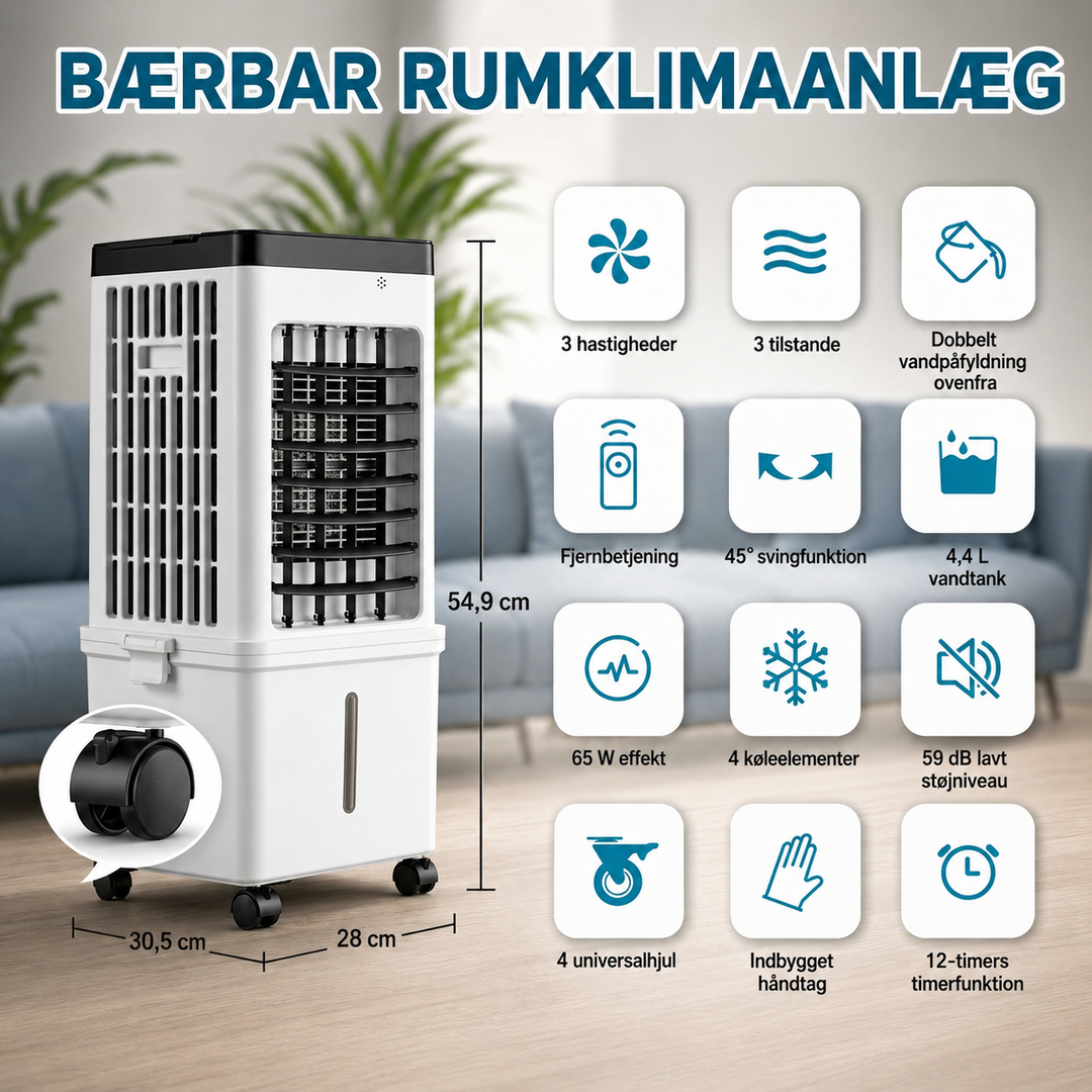Bærbar Aircondition til Komfort i Ethvert Rum