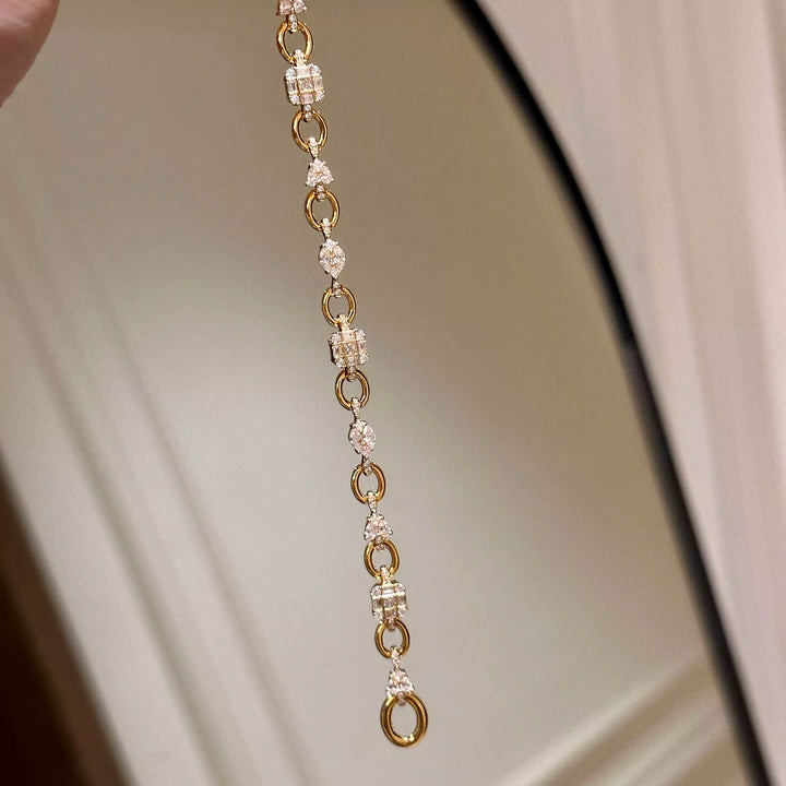 Dame Kædearmbånd med Krystalsten – Tidløs Elegance