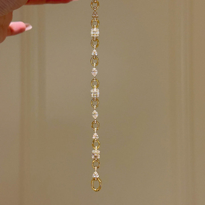Dame Kædearmbånd med Krystalsten – Tidløs Elegance