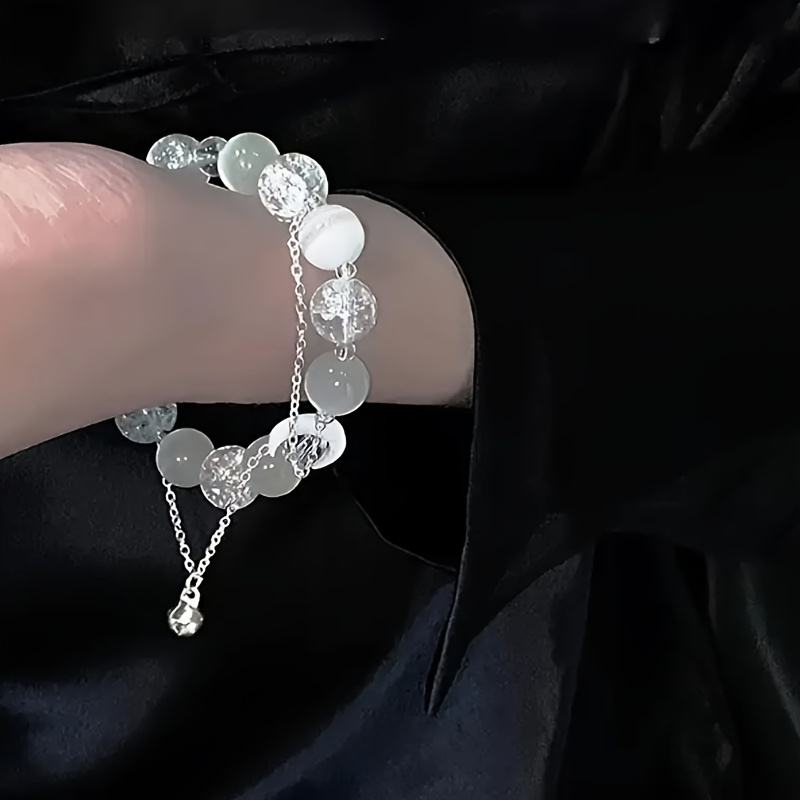 Dame Rødt Perlearmbånd med Charms – Unikt Boheme Smykke