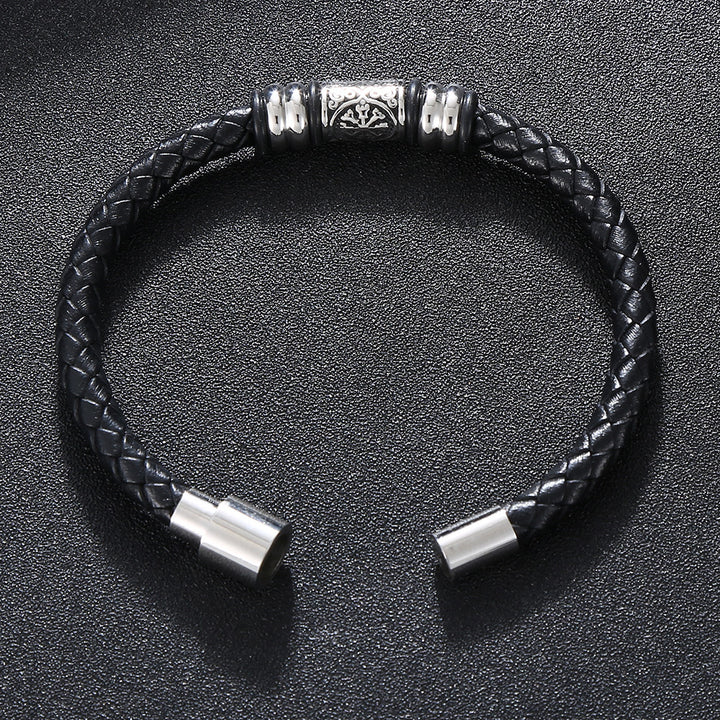 Maskulint Armbånd med Stål Detaljer – Stilfuld Elegance til Mænd