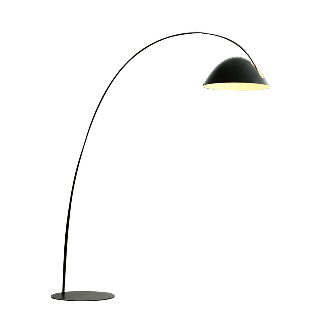 Justerbar bue gulvlampe i metal