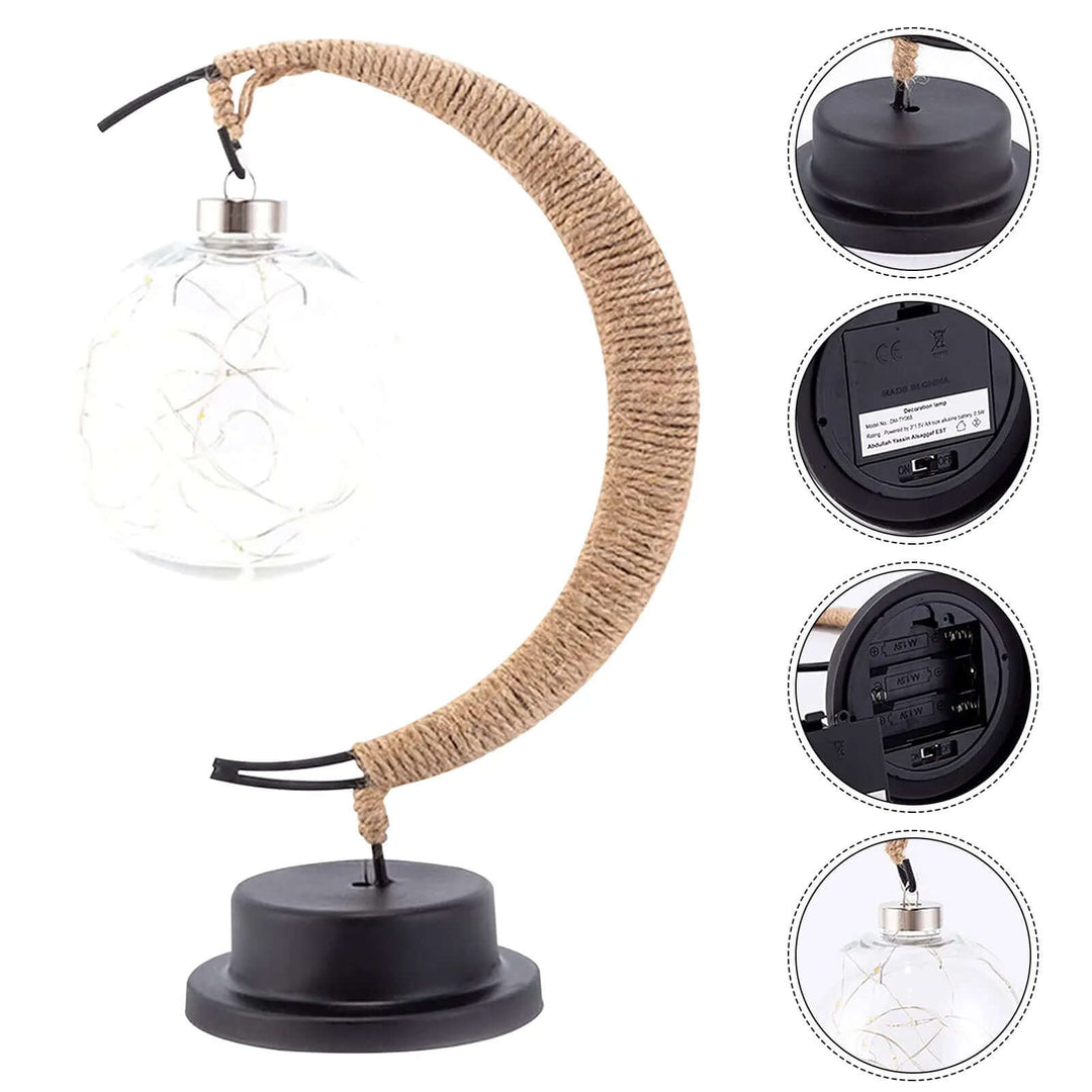 Magisk Månelampe 27cm - LED Glaslampe