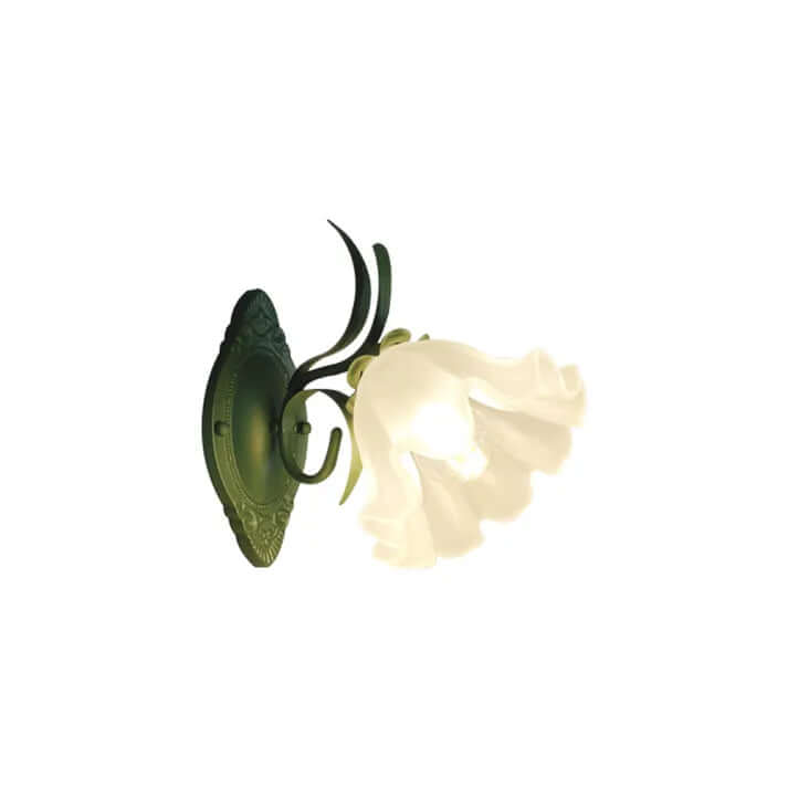 Elegant Blomster Væglampe i Jern & Akryl - 22cm