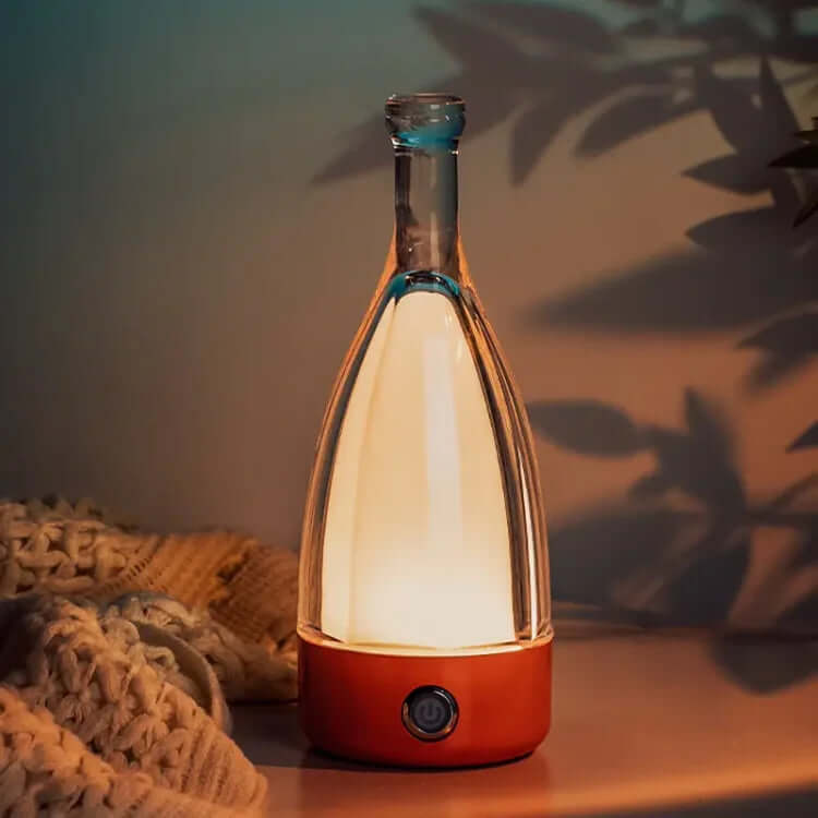 Genopladelig LED Vinflaske Natlampe