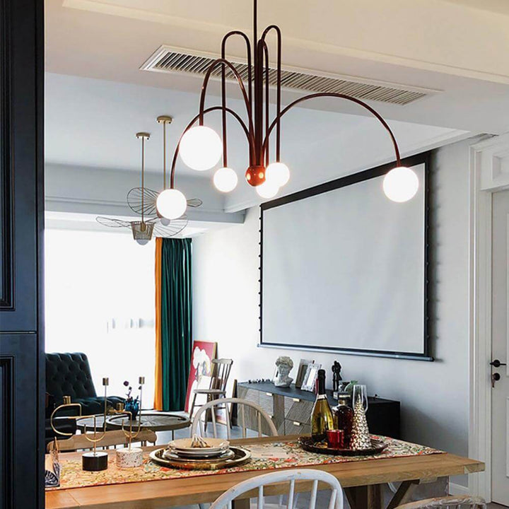 Elegant Pendel Lampe i Glas & Metal - 75/45cm