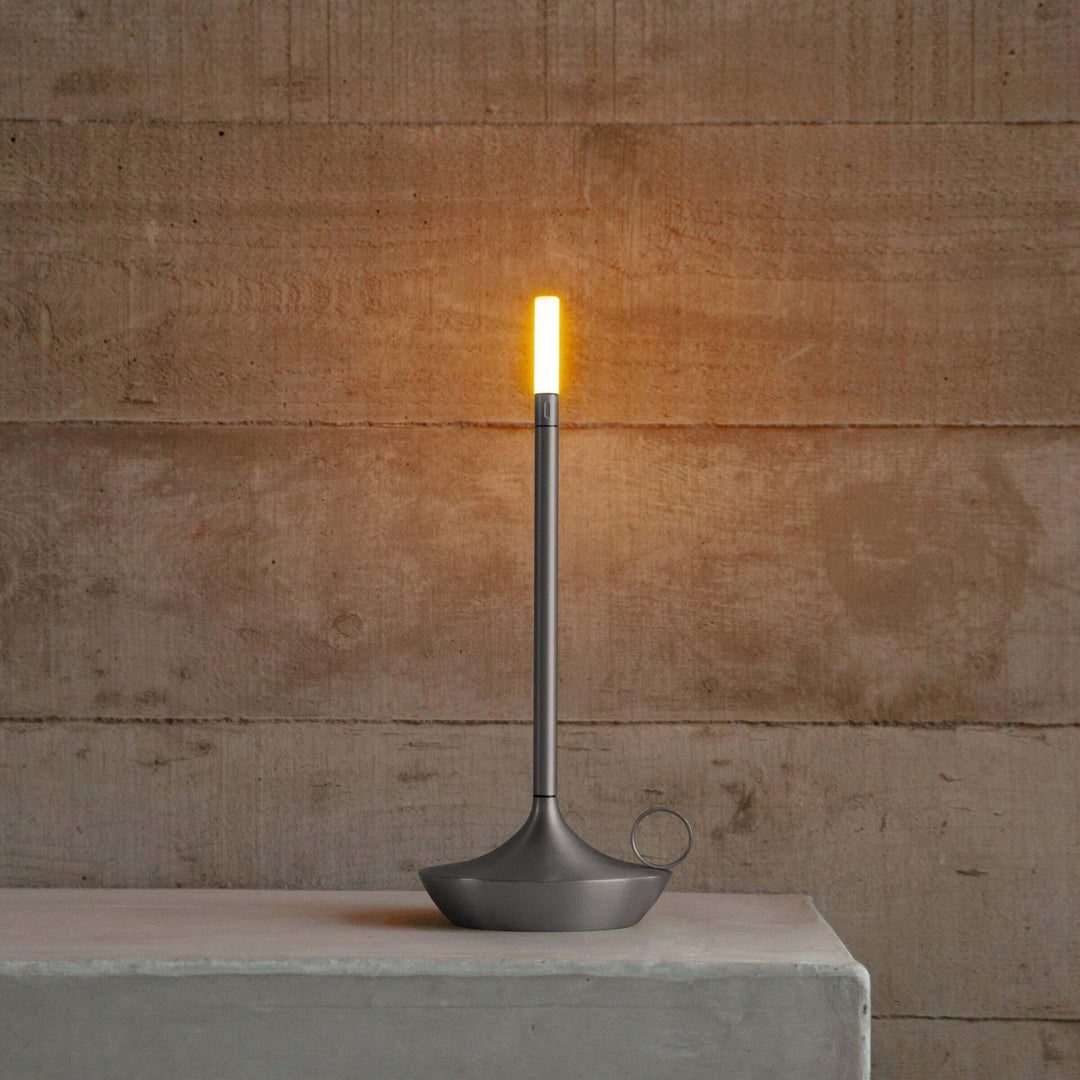 LED Stearinlyslampe m. Dæmper - 23cm