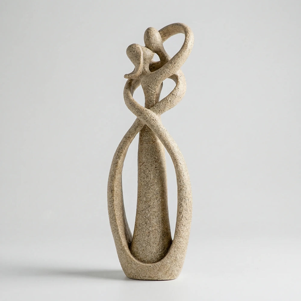 Elegant abstrakt skulptur som kærlighedssymbol. En unik gave og stilfuld indretningsdetalje til hjemmet.