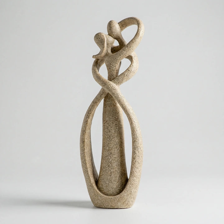 Elegant abstrakt skulptur som kærlighedssymbol. En unik gave og stilfuld indretningsdetalje til hjemmet.
