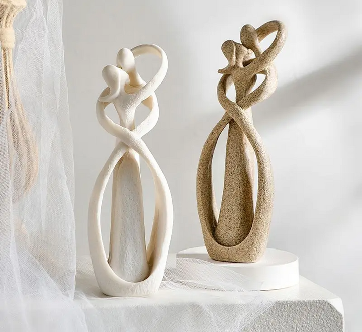 Minimalistisk abstrakt skulptur til moderne indretning. Kunstnerisk figur, der tilføjer stil til ethvert rum.