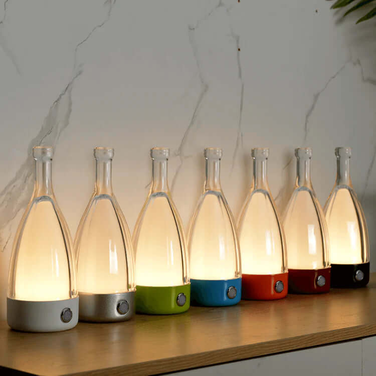 Genopladelig LED Vinflaske Natlampe