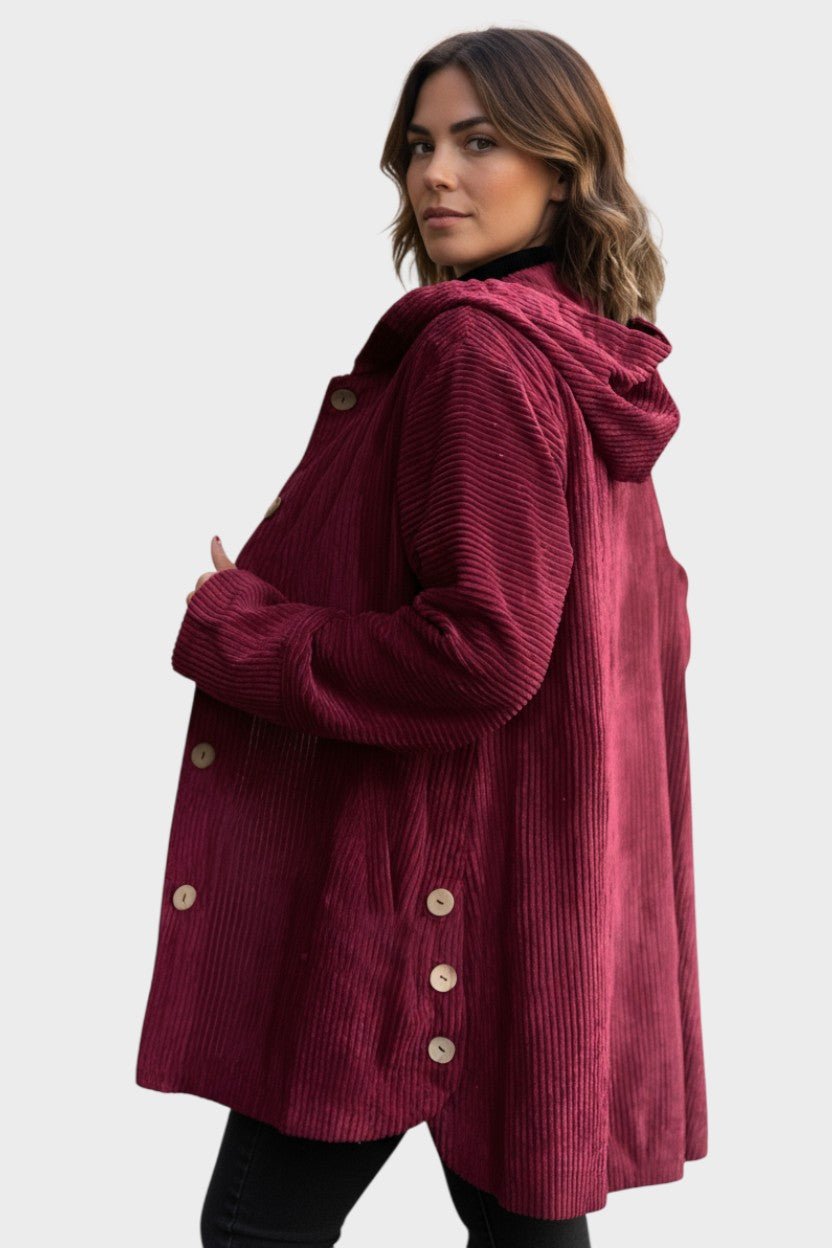Afslappet oversize damejakke med hætte, perfekt til hverdag og fritid. Stilfuld og komfortabel overgangsjakke for kvinder.