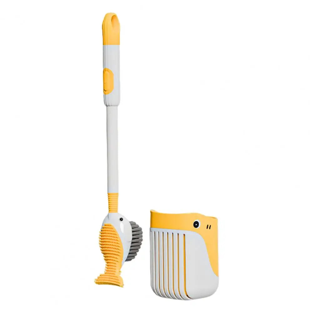 Effektiv 360° silikone toiletbørste med ventileret holder. Giver renlighed og hygiejne i badeværelset.
