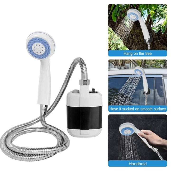 Genopladelig AquaPulse bærbar bruser, nem at bruge overalt til hurtig forfriskning. Perfekt til udendørs.
