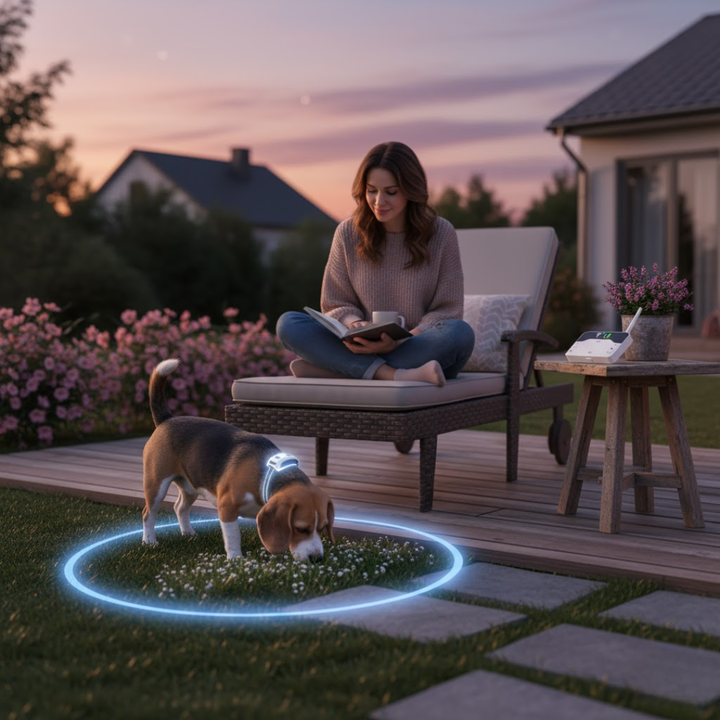 Installation af trådløst hegn til hunde; hurtigt og nemt at sætte op i din have.