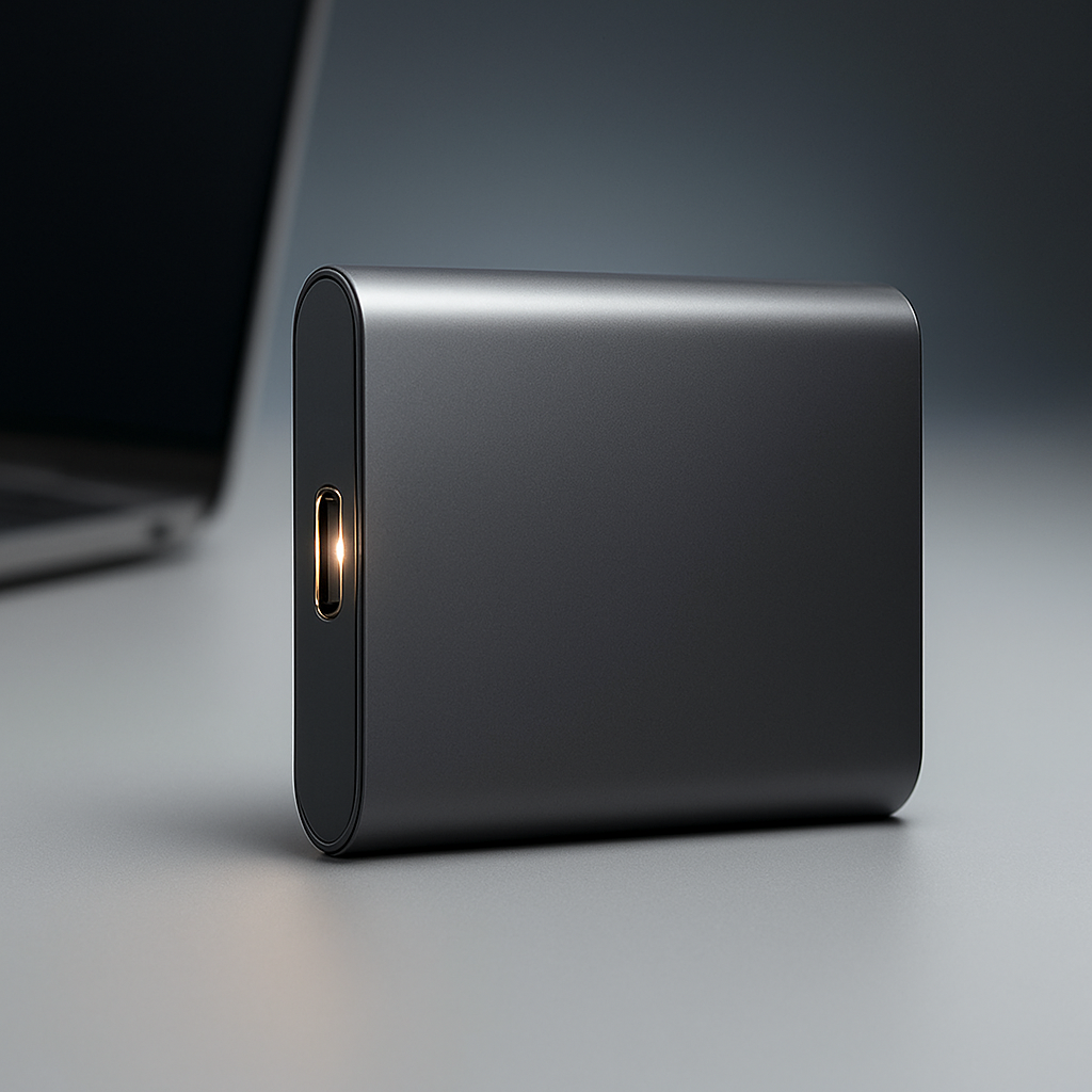 Bærbar 2TB SSD. Lynhurtig ekstern datalagring til computer og mobil via USB-C.