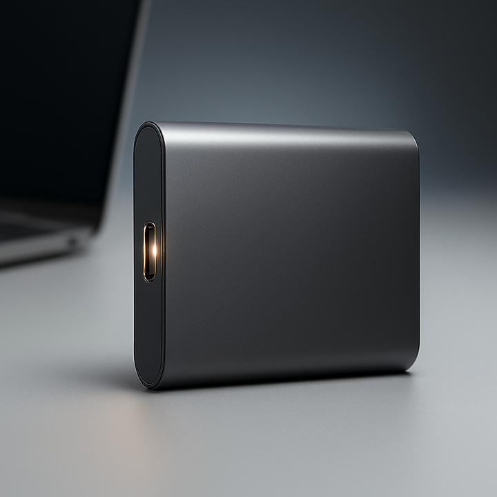 Bærbar 2TB SSD. Lynhurtig ekstern datalagring til computer og mobil via USB-C.