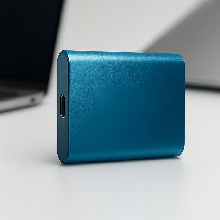 Kompakt 2TB ekstern SSD. Høj hastighed for sikker backup af digitale data på farten.