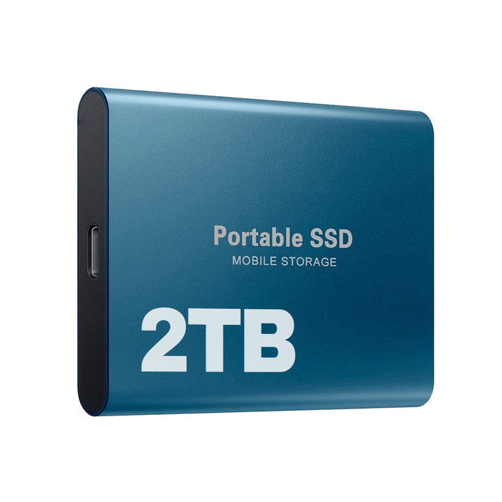 Bærbar 2TB SSD til computer. Lynhurtig dataoverførsel og sikker backup med USB-C.