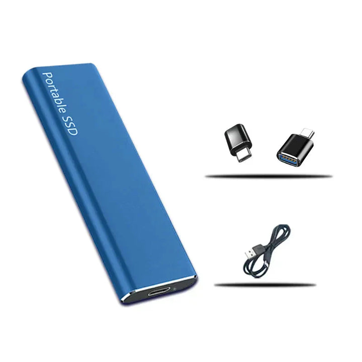Moderne bærbar 4TB SSD harddisk i slankt design. Hurtig USB-C ekstern datalagring til alle dine behov.