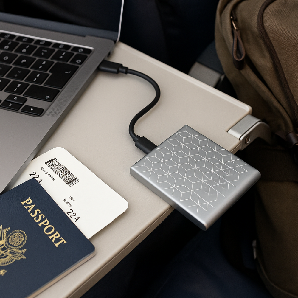 Ekstern USB-C SSD til hurtig backup og udvidelse af datalagring på din PC eller MacBook.