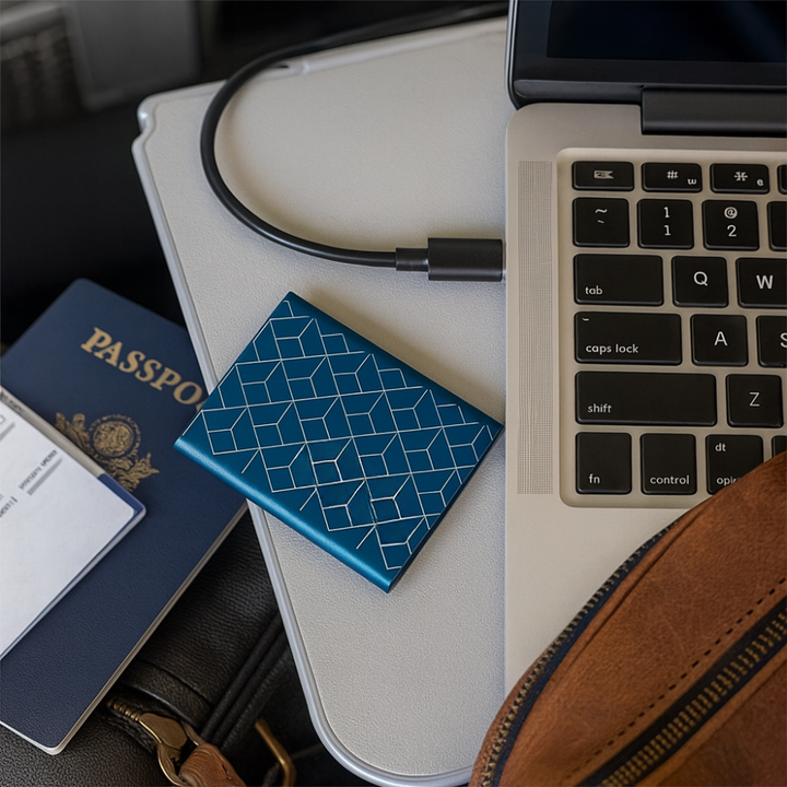 Ultralille bærbar SSD i håndfladen, ideel til mobil datalagring på farten med hurtig USB-C.