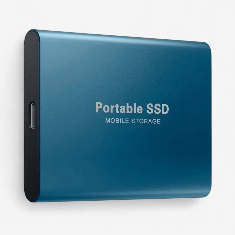 Kompakt, rejsevenlig USB SSD disk, ideel til bærbar lager og hurtig databehandling på farten.