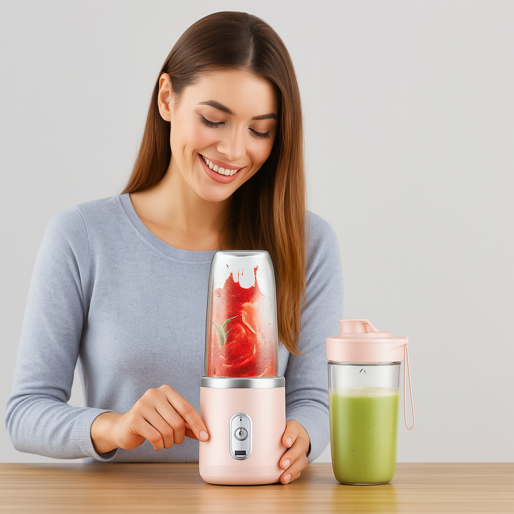 Personlig ledningsfri blender mixer frisk smoothie direkte i den praktiske To Go-kop.