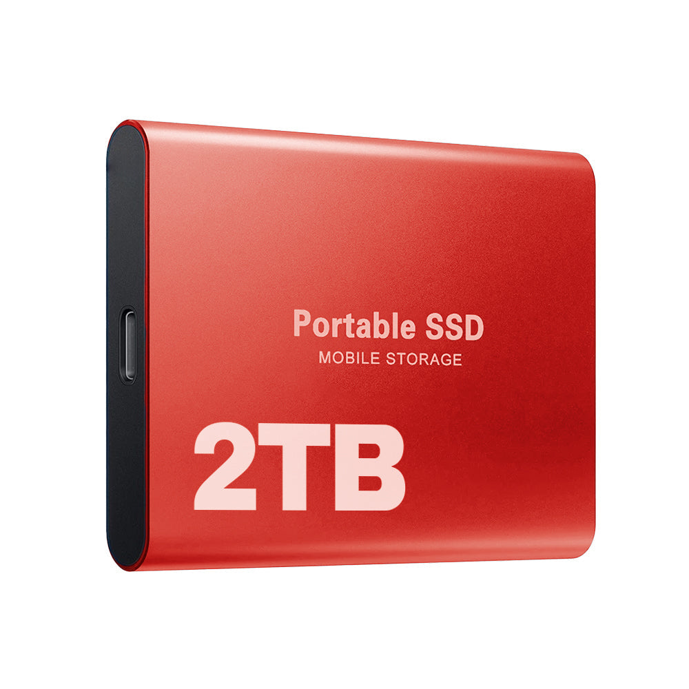 Kompakt 2TB bærbar SSD med USB-C for nem og sikker datalagring til PC og laptop.