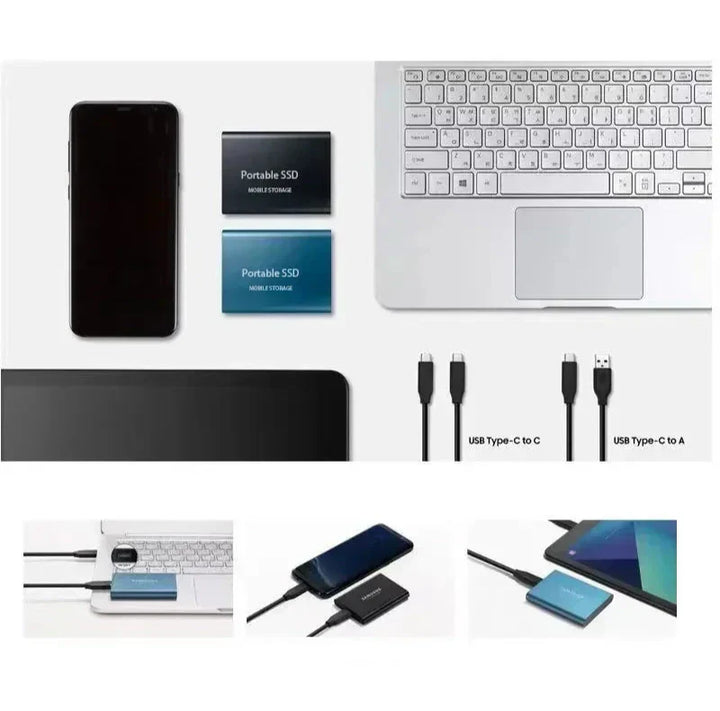 2TB bærbar SSD. Lynhurtig, sikker datalagring og backup for dine vigtige filer på PC & laptop.