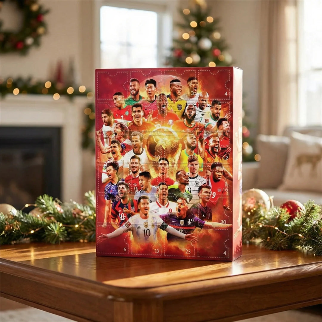 Børnenes fodbold julekalender med 24 figurer. Perfekt til drenge og piger der elsker fodbold og jul.