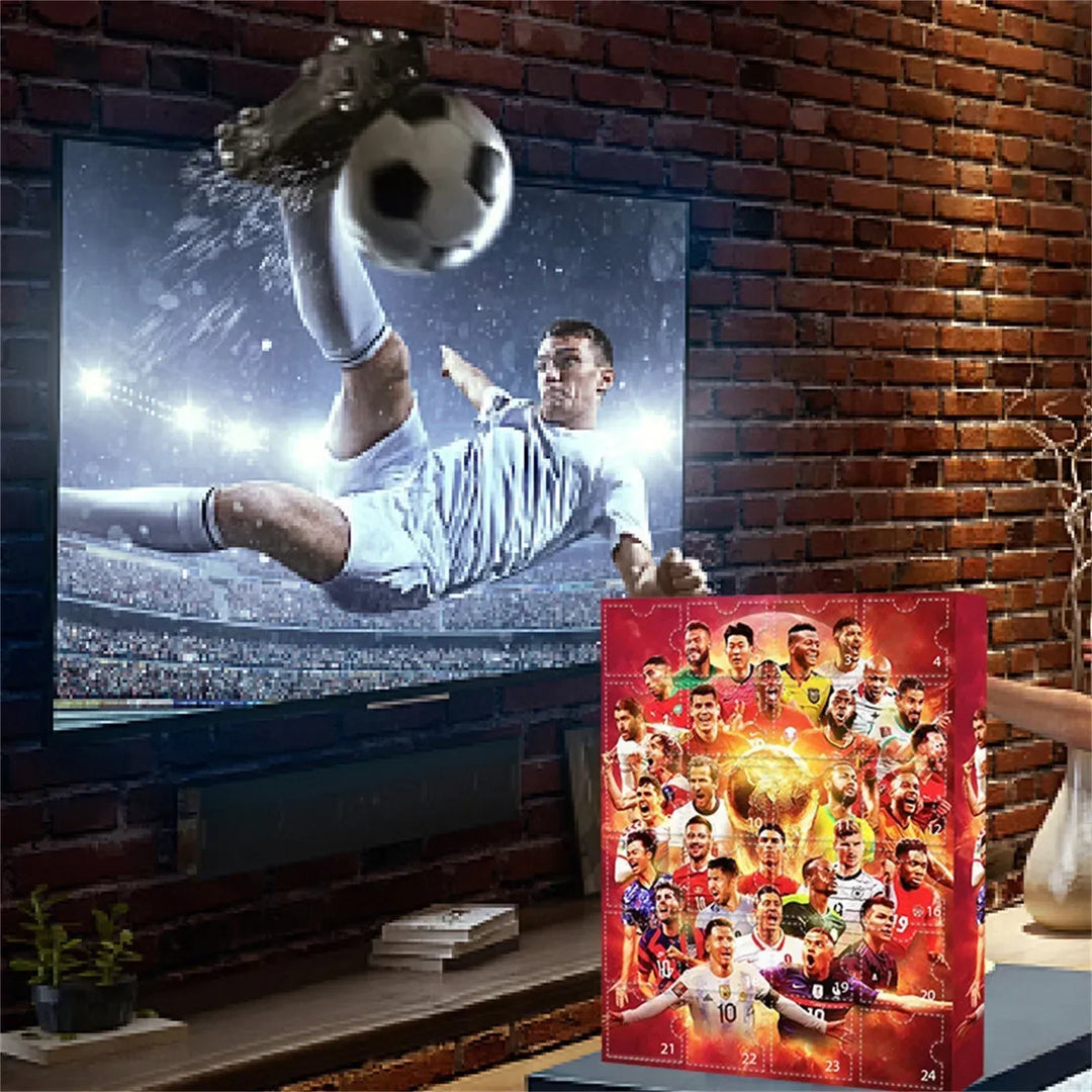 Fodbold legetøj julekalender til børn. Sjove figurer der inspirerer til leg og spænding hver dag.