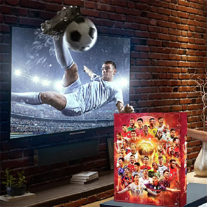 Fodbold legetøj julekalender til børn. Sjove figurer der inspirerer til leg og spænding hver dag.