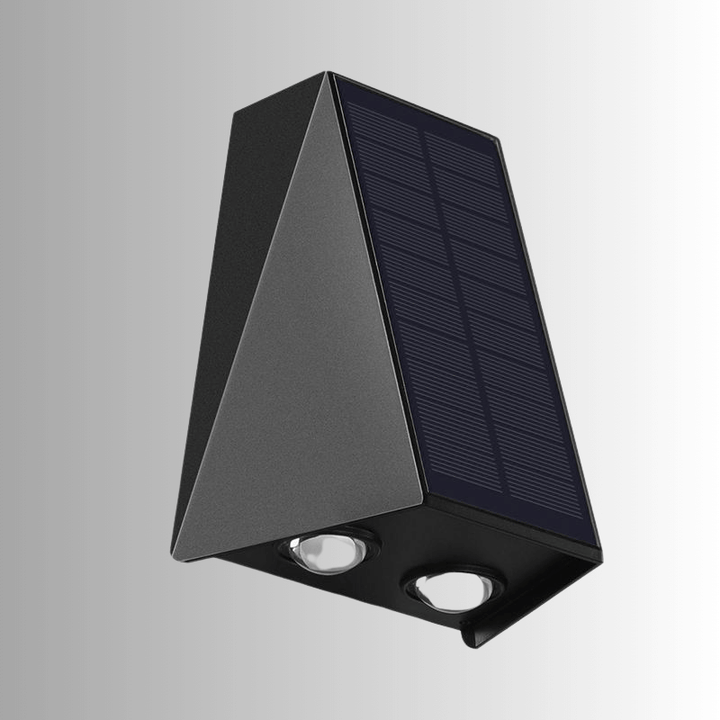 Soldrevet LED-væglampe med justerbar belysning