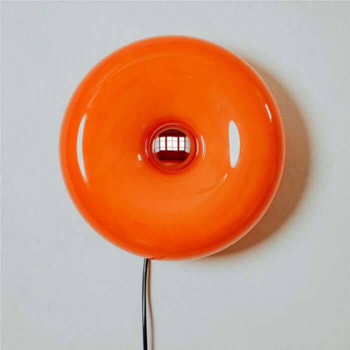 Donut Lampe - Glas & Metal Væglampe / Bordlampe