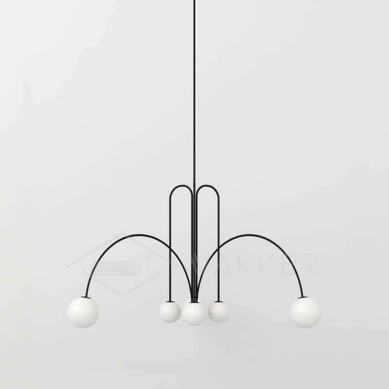 Elegant Pendel Lampe i Glas & Metal - 75/45cm