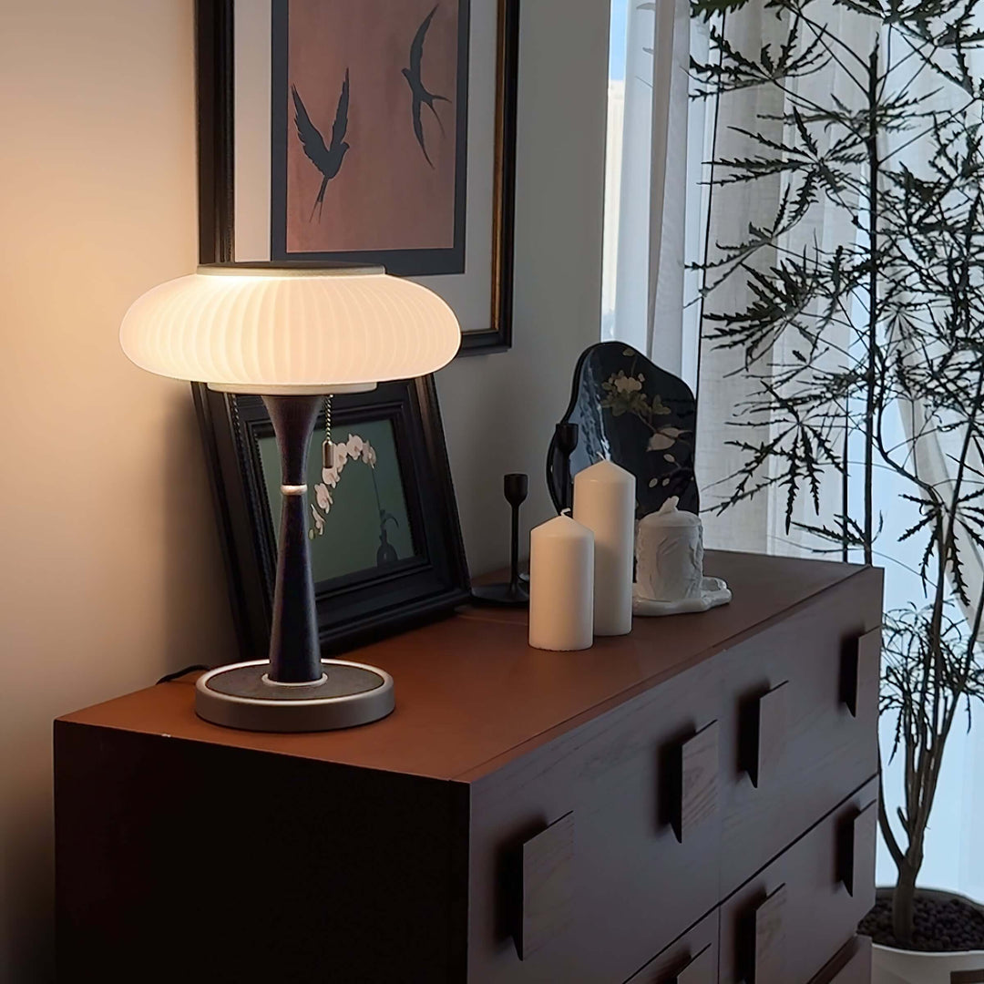 Elegant Bordlampe i Svampeform - 36cm