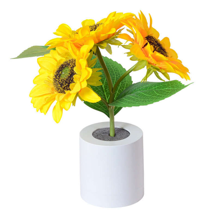 LED Solsikke Lampe - Batteridrevet Bordlampe
