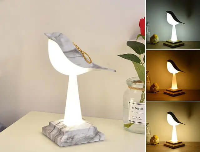 Dekorativ Fuglelampe | LED Bordlampe | 26cm