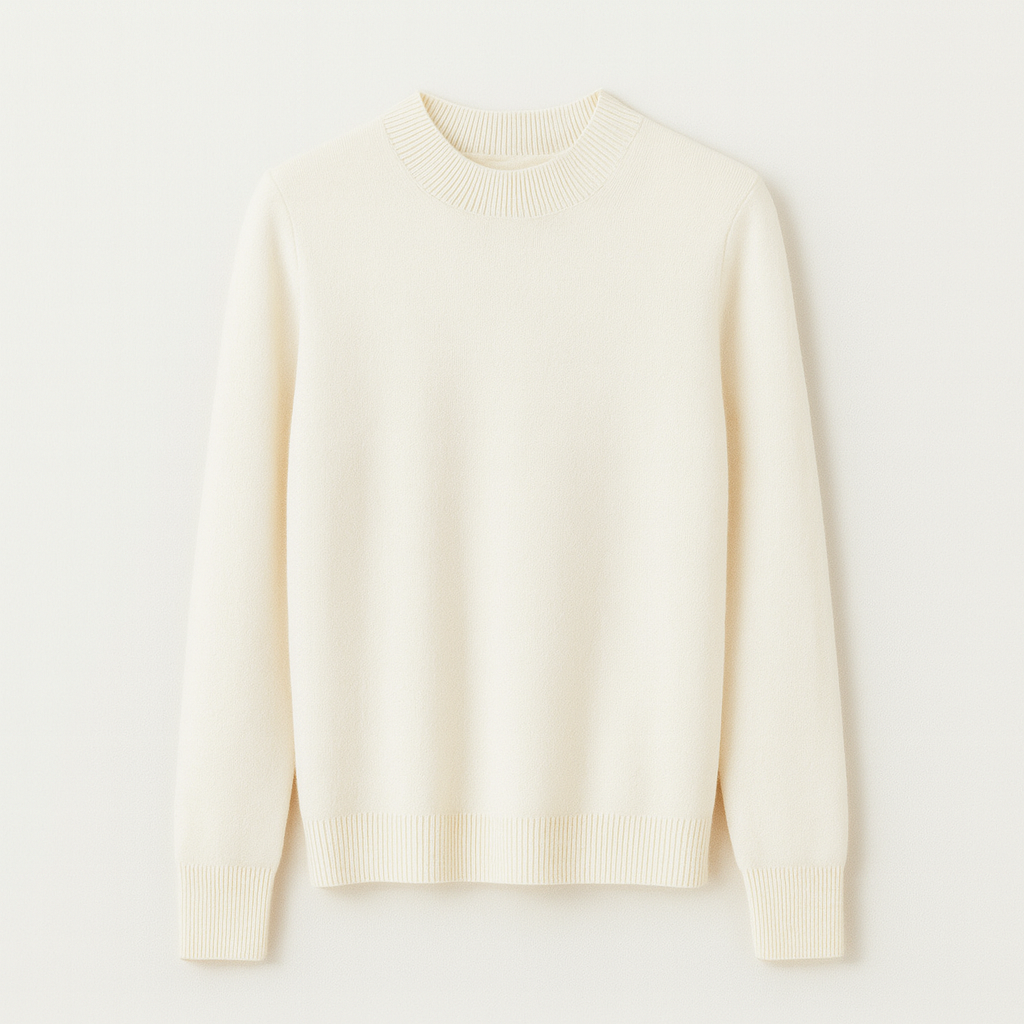Klassisk blød dame sweater med rund hals. En varm og komfortabel hverdagsfavorit.