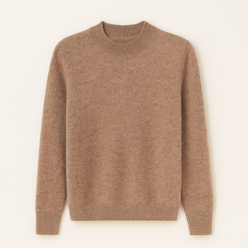 Casual damesweater med rund hals i ensfarvet design. Perfekt til et moderne hverdagslook.