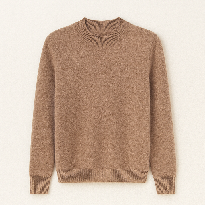 Casual damesweater med rund hals i ensfarvet design. Perfekt til et moderne hverdagslook.