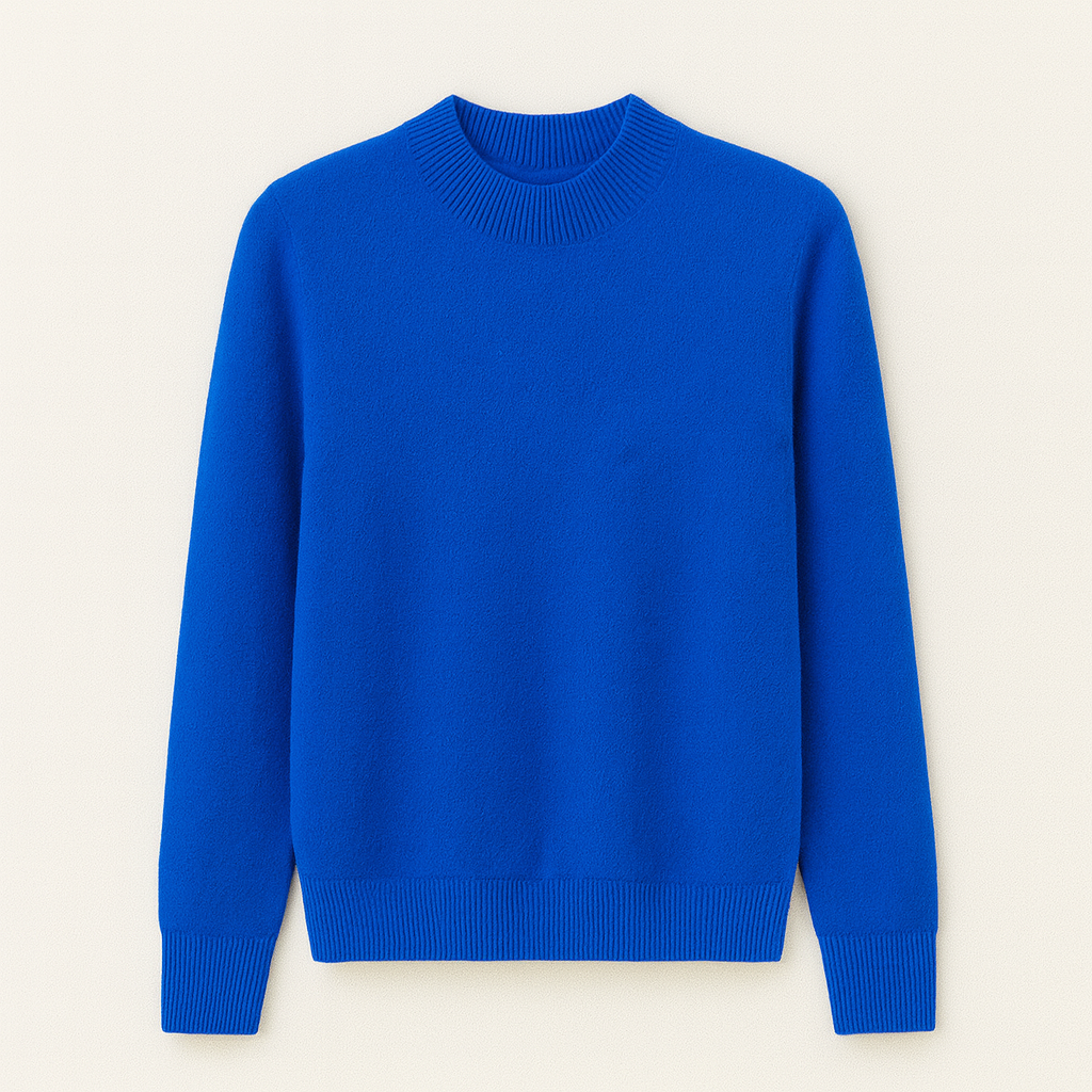 Varm vinter sweater til damer. Blød strik med rund hals, uundværlig i kolde måneder.