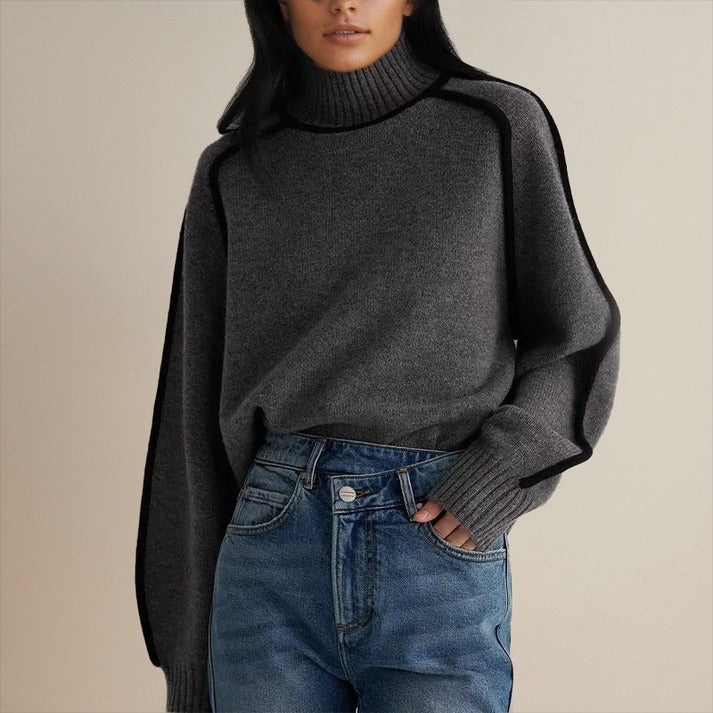 Varm og blød dametrøje i komfortabel stil. Ideel til kølige dage og afslappet elegance.