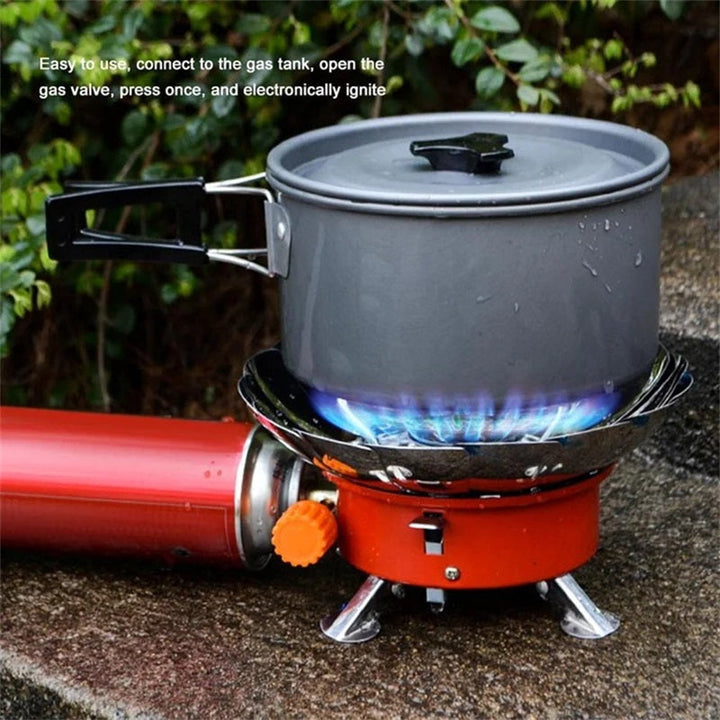 Effektiv udendørs madlavning med BlazeMate camping komfur; perfekt til rejser og vandreture.