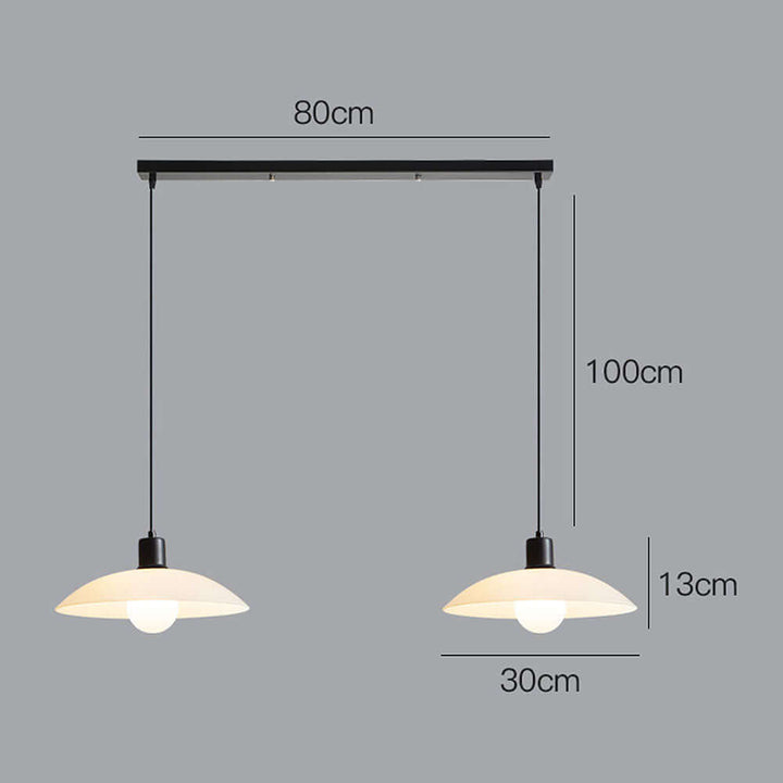 Elegant Pendellampe i Hvidt Glas - Minimalistisk Design