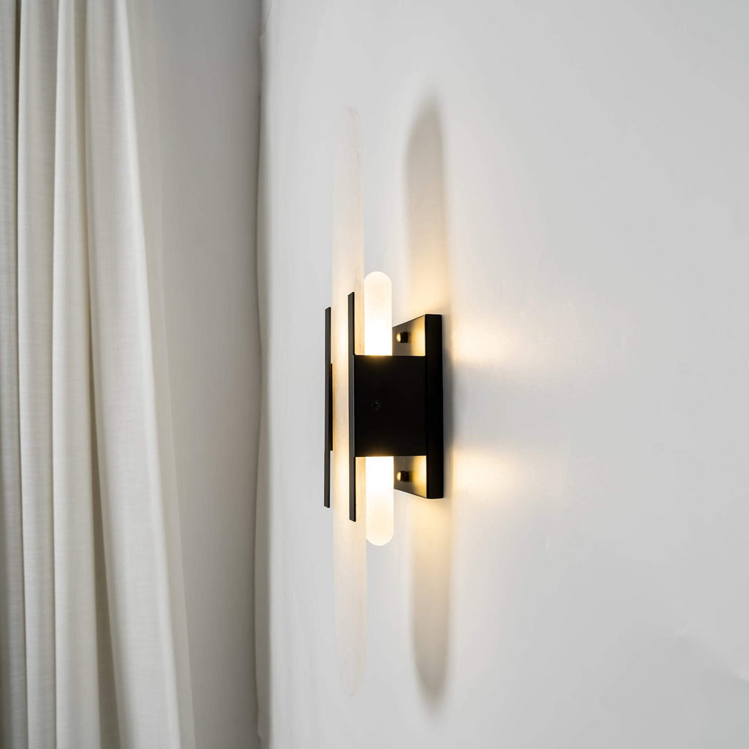 Alabast Væglampe, Aflang Design